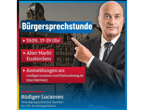 Bürgersprechstunde mit Rüdiger Lucassen